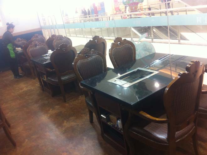 青岛韩一梦韩国料理宝龙广场店-青岛久木酒店家具客户店内实拍